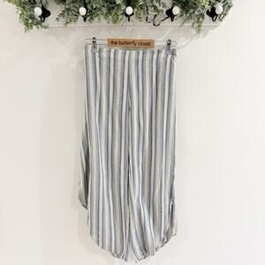 Patagonia Women’s Garden Island Pants Blue Stripe Tie Flowy Size Small o06